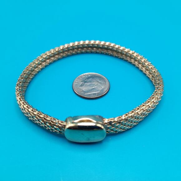 Vintage Monet Mesh Bracelet, Magnetic Clasp, 1990s - Picture 10 of 10